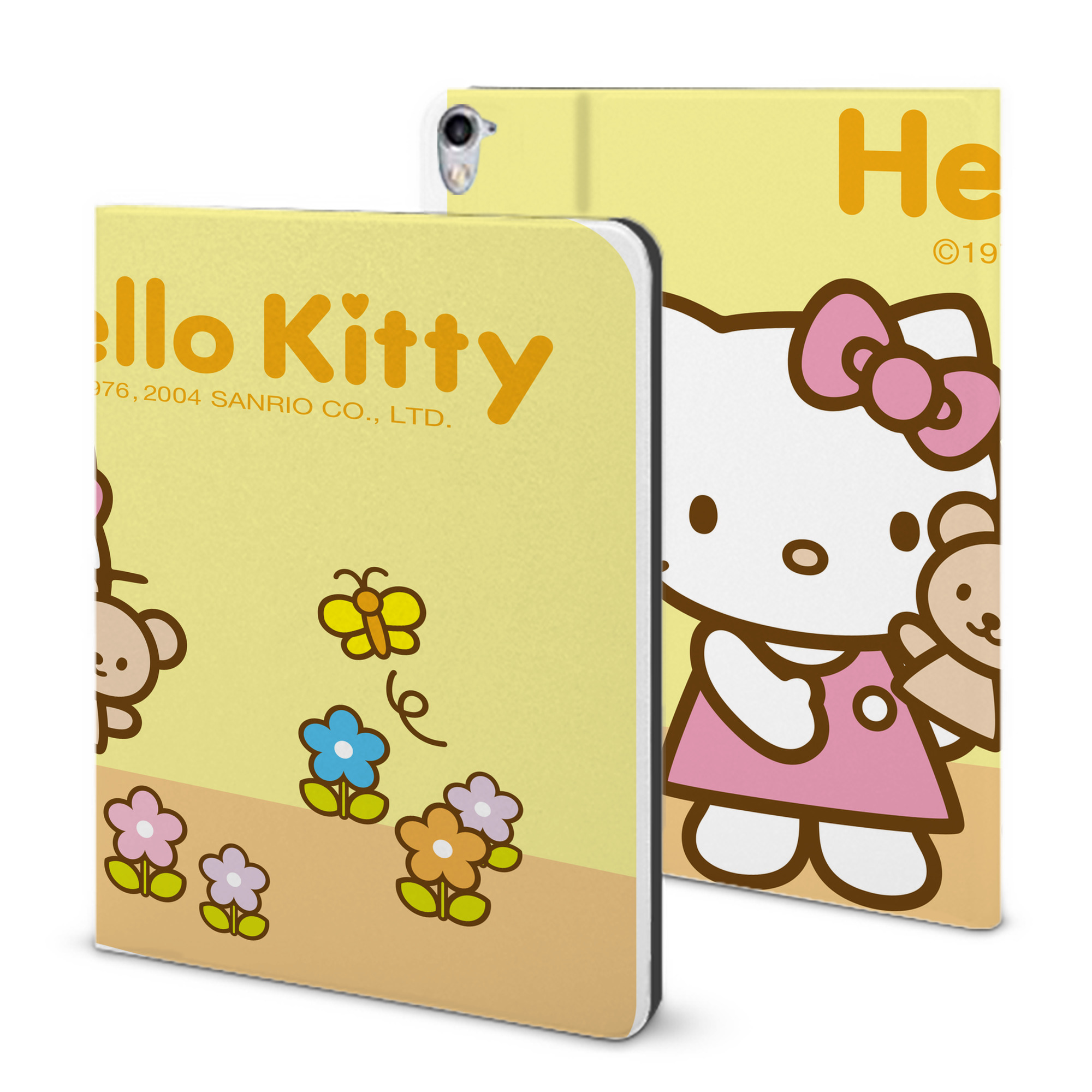 （画像用） Hello Kitty ハローキティ IPad ケース ブック型 PUレザー TPU 耐衝撃 軽量 薄型 ペン収納なし 全面保護 IPad 各モデル対応